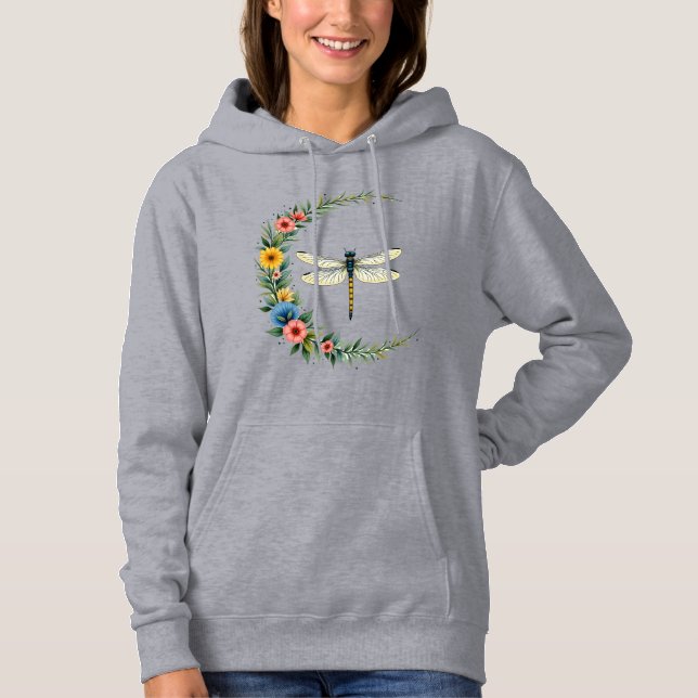 Camiseta Libélula Boho Lua Crescente Símbolo de Paz Hippie  (Frente)