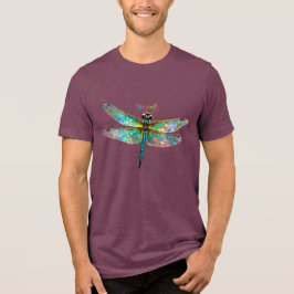 Camiseta Libélula Colorida de Vidro Pintado
