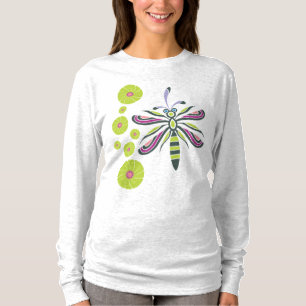 Camiseta Libélula com flores