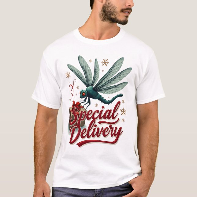 Camiseta Libélula de Entrega de Presente (Frente)