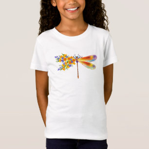 Camiseta Libélula Flor Amarela