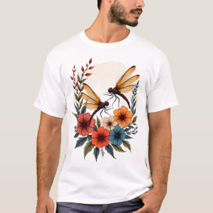 Camiseta Libélula Floral Boho