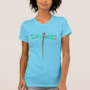 Camiseta Libélula Manchada Arte Abstrata para Vestir