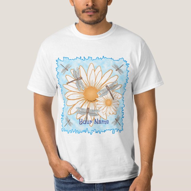 Camiseta Libélula Margarida Branca (Frente)