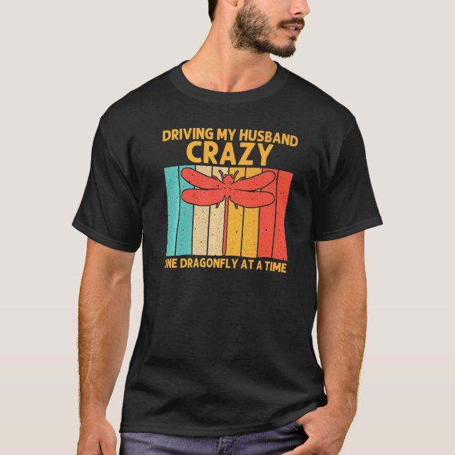 Camiseta Libélula Vintage Para Mulheres Mãe Inseto Libélula (Frente)