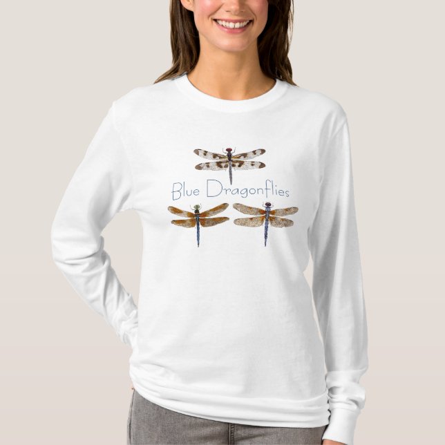 Camiseta Libélulas azuis (Frente)