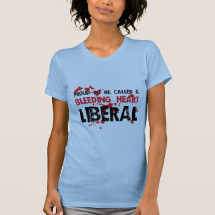 Camiseta Liberal orgulhoso do coração de sangramento