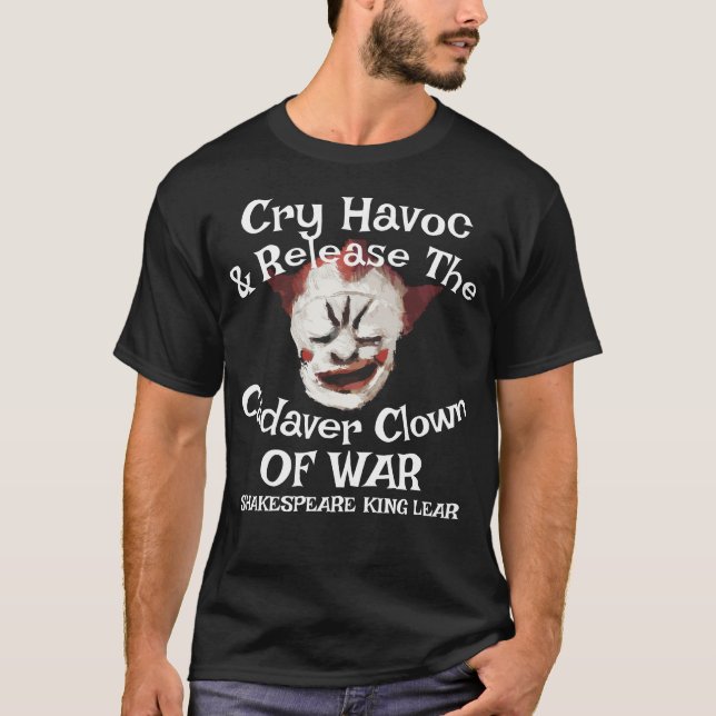 Camiseta Liberar a Devastação Lançar Palhaço Cadáver Guerra (Frente)