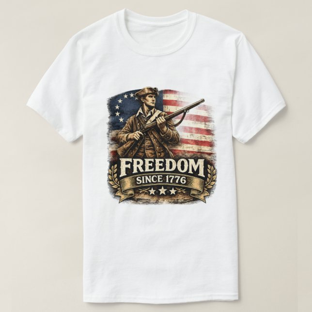 Camiseta Liberdade 1776 (Frente do Design)