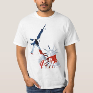 Camiseta Liberdade - ?a alteração em vermelho, em branco,