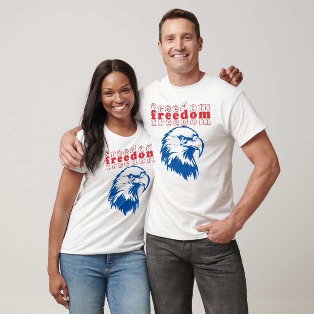 Camiseta Liberdade, Águia Americana (Unissex)