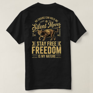 Camiseta Liberdade Amante de Gatos – Ousada e Dive