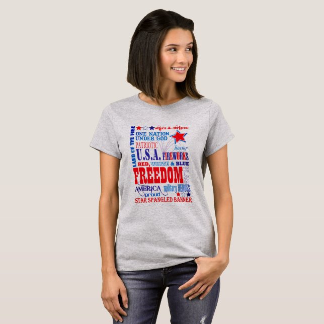 Camiseta Liberdade Americana (Frente Completa)