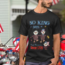 Camiseta Liberdade Americana "No King Days" Liberta para Se