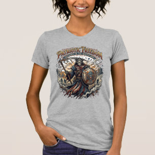 Camiseta Liberdade Apocalíptica Patriótica Ceifador Zumbi A
