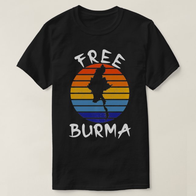 Camiseta Liberdade da Birmânia para Myanmar e Pessoas birma (Frente do Design)