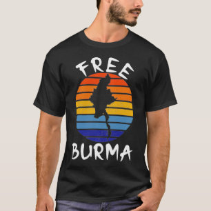 Camiseta Liberdade da Birmânia para Myanmar e Pessoas birma