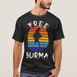 Camiseta Liberdade da Birmânia para Myanmar e Pessoas birma