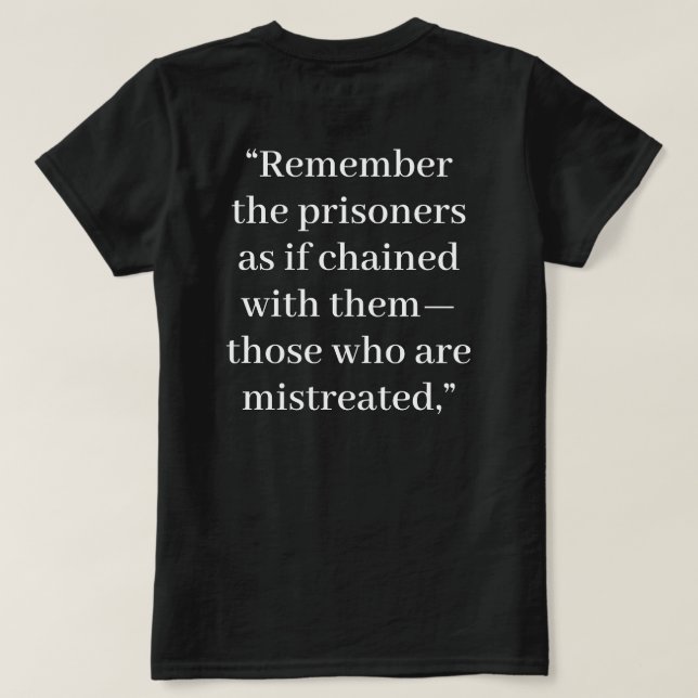 Camiseta Liberdade de encarceramento (Verso do Design)