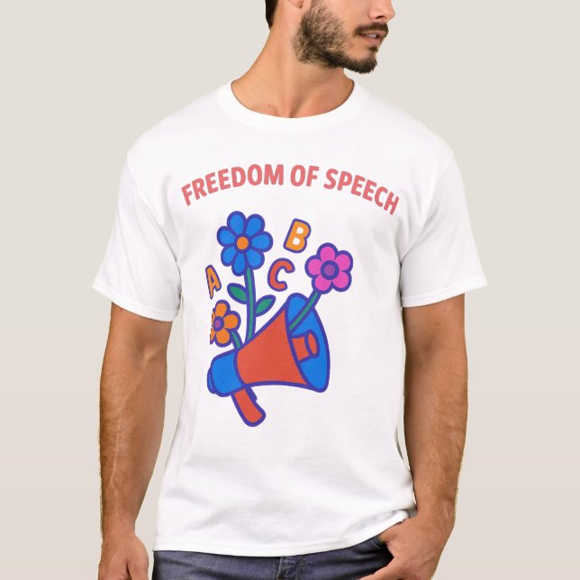 Camiseta Liberdade de expressão: Deixem cada voz bater (Frente)