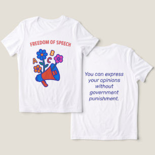 Camiseta Liberdade de expressão: Deixem cada voz bater