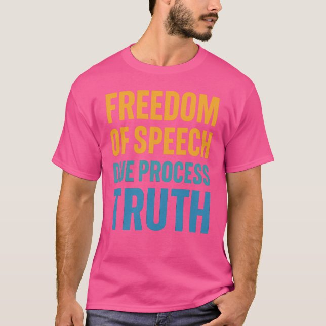 CAMISETA LIBERDADE DE EXPRESSÃO DEVIDO PROCESSO VERDADE (Frente)