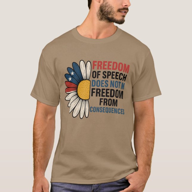 Camiseta Liberdade de expressão não significa liberdade de  (Frente)