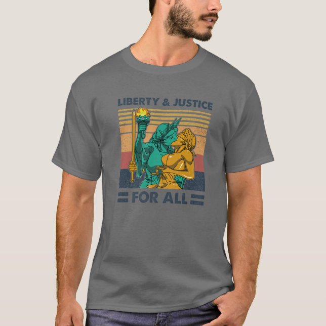 Camiseta Liberdade De Imagem E Justiça Para Todos Os Impres (Frente)