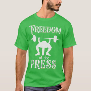Camiseta Liberdade De Imprensa Homens De Giro Levantam Benc