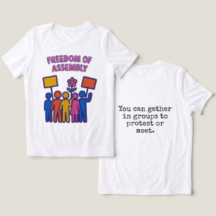 Camiseta Liberdade de reunião: Juntos, Juntos