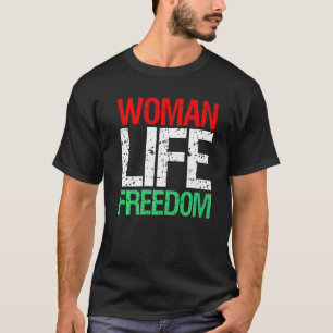 Camiseta LIBERDADE DE VIDA DA MULHER IRAN Slogan Patriótico