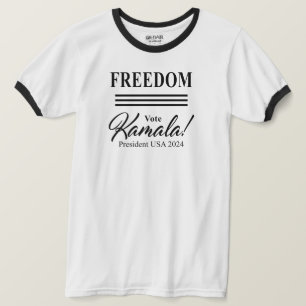 Camiseta LIBERDADE de voto Kamala Harris para o Presidente 