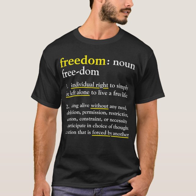 Camiseta Liberdade definida (escuro) (Frente)