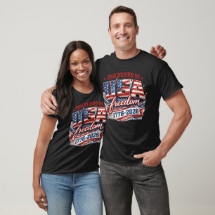 Camiseta Liberdade dos EUA 1776–2026 América 250 Patrióti