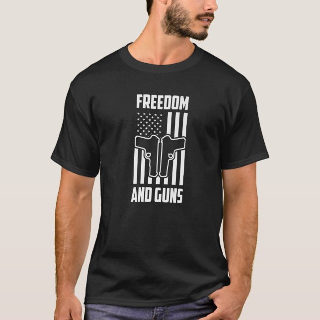 Camiseta Liberdade E Armas Pro America Pro Armas Pro Liberd (Frente)