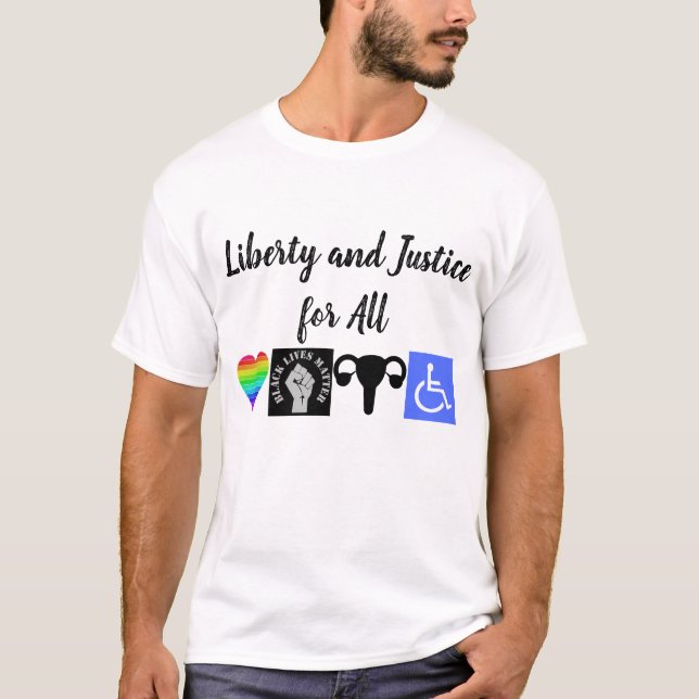 Camiseta Liberdade e Justiça para Todos (Frente)