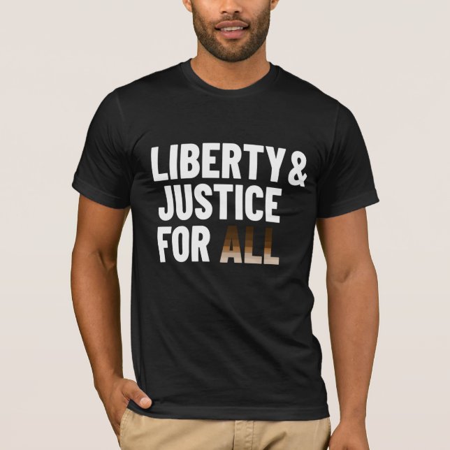 Camiseta Liberdade e Justiça para Todos (Frente)