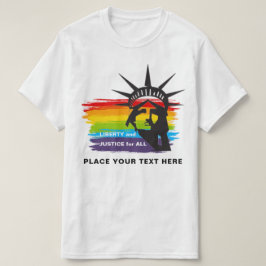 Camiseta Liberdade e Justiça para todos Orgulho gay PERSONA