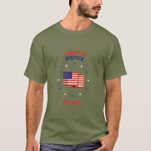 Camiseta Liberdade e Justiça para todos os Epic Patriotic A