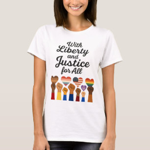 Camiseta Liberdade e justiça para todos protestam