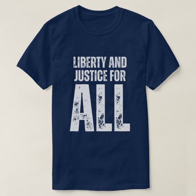 Camiseta Liberdade e Justiça Para Todos Protesto (Frente do Design)