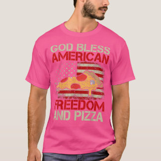 Camiseta Liberdade E Pizza Da América deus abençoe - 4 De J