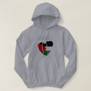 Camiseta “Liberdade é Universal” com a bandeira coração da 