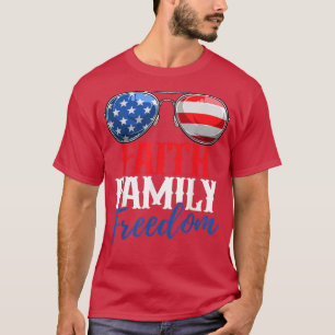 Camiseta Liberdade Familiar Faith Bonito 4 De Julho Fla Ame