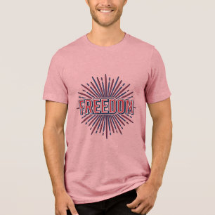 Camiseta Liberdade Fogos de Artifício Patrióticos Vector De