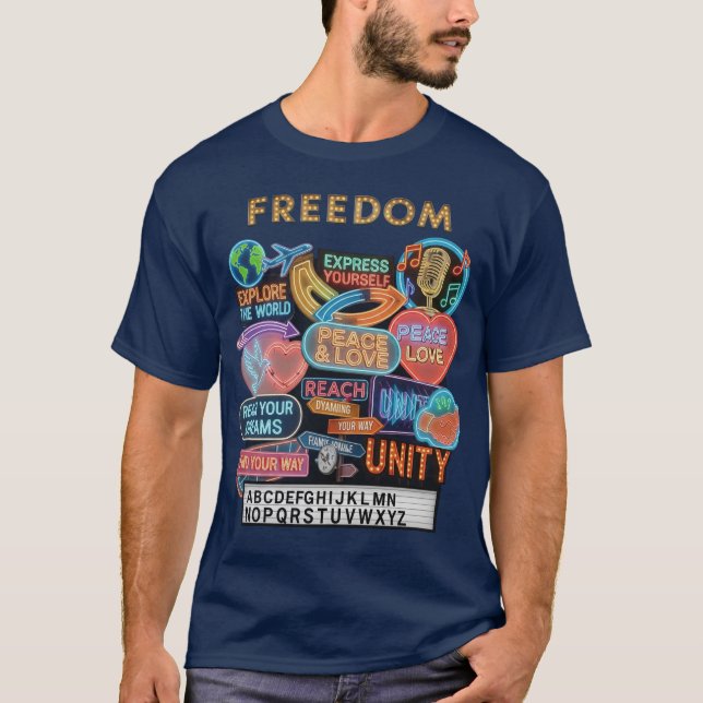 Camiseta Liberdade Iluminada (Frente)