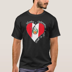 Camiseta Liberdade Independência Fé em Deus Cristão Peru