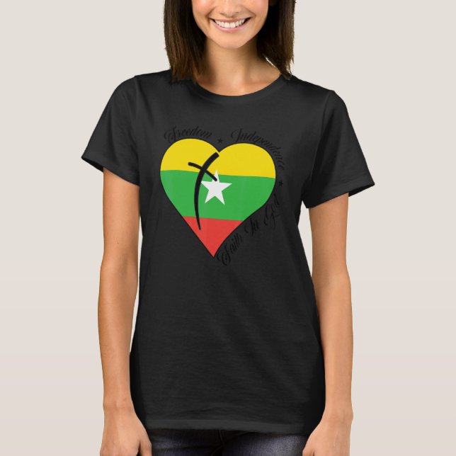Camiseta Liberdade Independência Fé em Deus Mim Cristão (Frente)