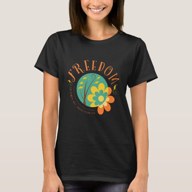 Camiseta Liberdade, Informado e Não Doutrinado Tanque Super (Frente)