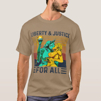 Camiseta Liberdade Justiça Para Todo Orgulho Lgbt Lésbico